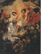 Peter Paul Rubens The Queen's Reconciliation with Her Son (mk05) oil painting on canvas